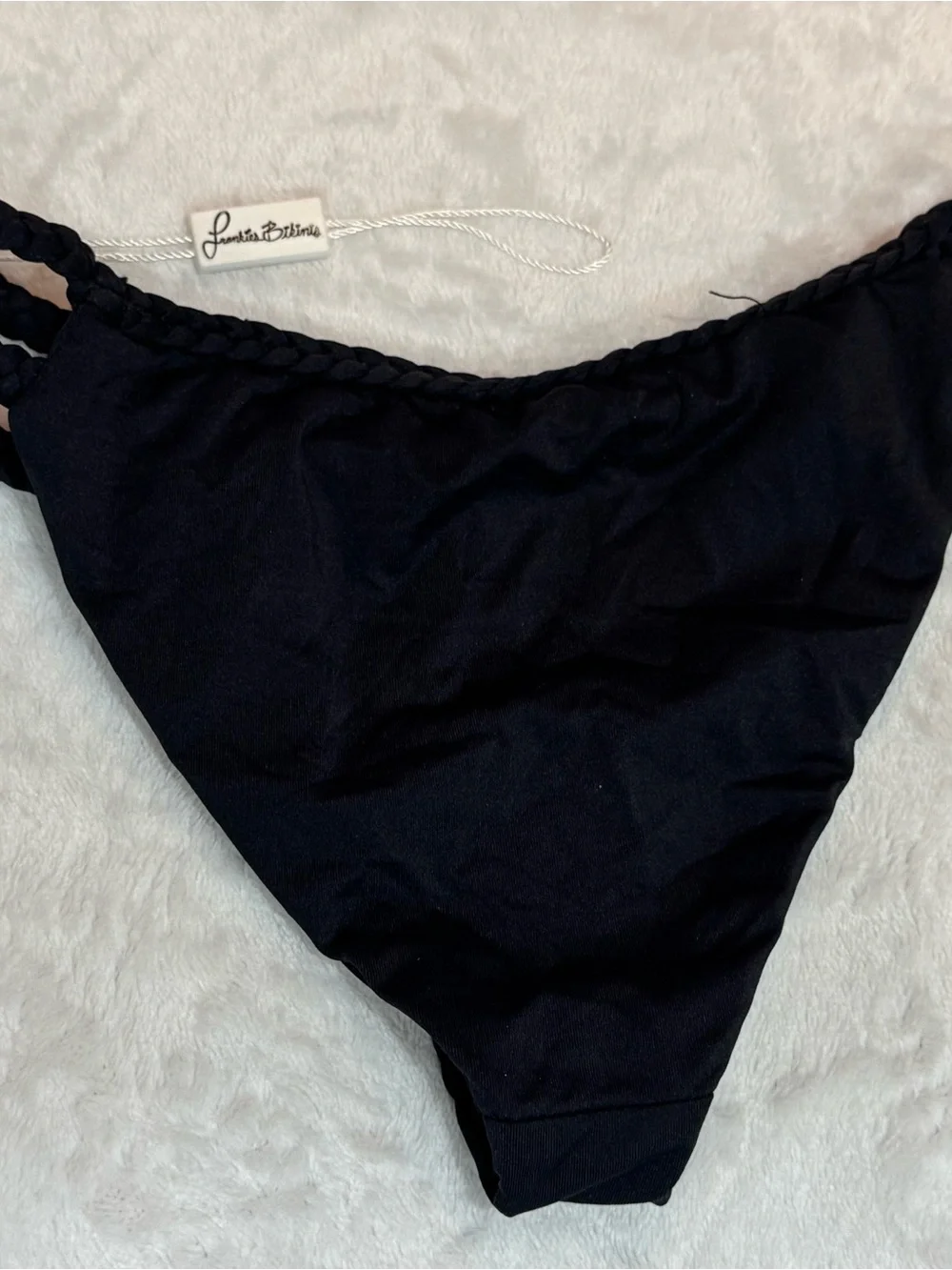 Frankie's Bikinis Black Braided Hipster Bikini Bottom